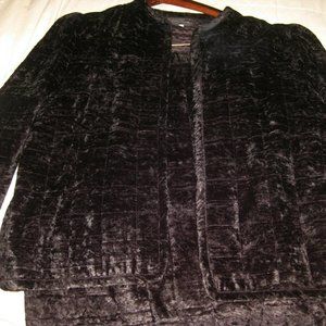 RARE Vintage DESIGNER CELSO GARCIA Skirt SUIT MADRID Black EU 44 46 US 12 14 M L